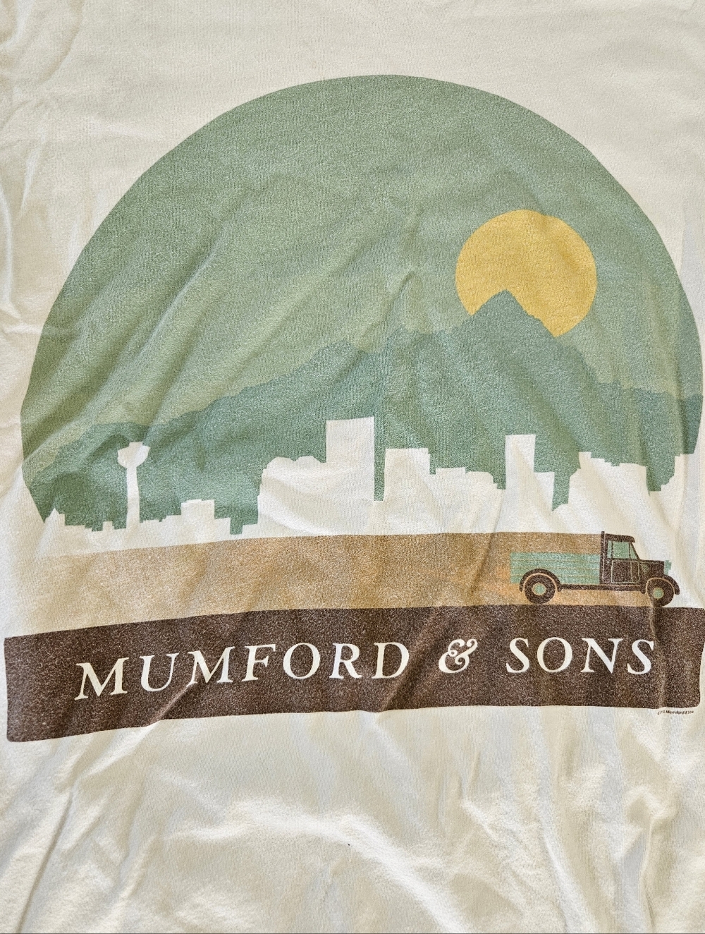 Mumford & Sons Graphic Band 2013 Tour Tee - Sunrise Scenic Print
